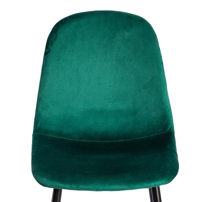 Стул Бриз/Breeze (мод.4724)/2 шт. в упаковке велюр/металл, Emerald (изумрудный) HLR56 / черный, 44 х 53 х 87 см (Комплект из 2 шт.) изумрудный велюр/металл