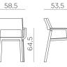 Кресло пластиковое Trill Armchair антрацит 585х535х825 мм Кресло пластиковое Trill Armchair антрацит 585х535х825 мм