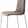 Стул пластиковый с обивкой Scab Design, Mannequin Pop хром, коричневый