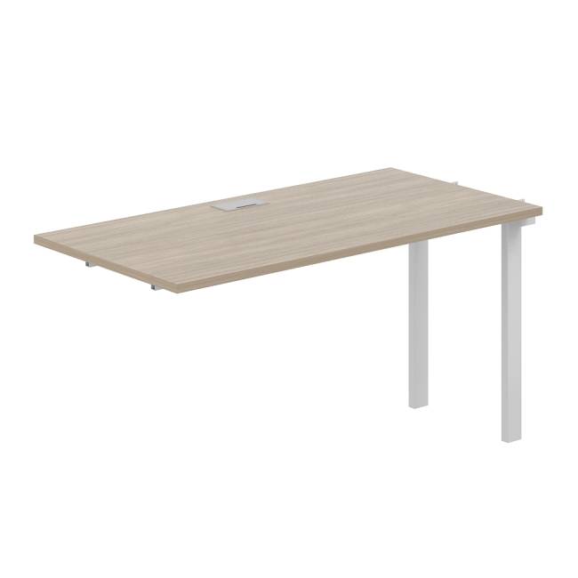 SG.262.OD.63.WH / Секция рабочей станции s-b-s 1200х700х750 / профиль: 60х30 белый; столешница: дуб темный