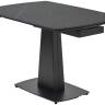Стол БАЛД (BALDE) 140 цвет ЧЕРНЫЙ МРАМОР МАТОВЫЙ (MATT BLACK MARBLE SOLID CERAMIC )/ ЧЕРНЫЙ, ®DISAUR
