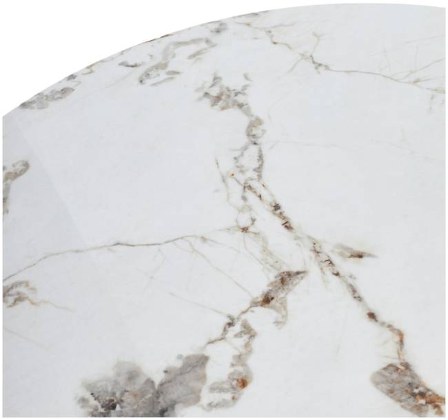 Стол БУЕНО (BUENO) 120 цвет МРАМОР (GLOSS GOLDEN JADE SOLID CERAMIC) / ЧЕРНЫЙ, ®DISAUR