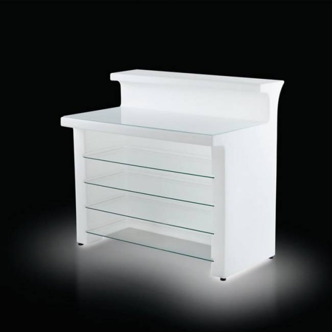 Столешница стеклянная для барной стойки Break Line Desk 1190х550х6 мм