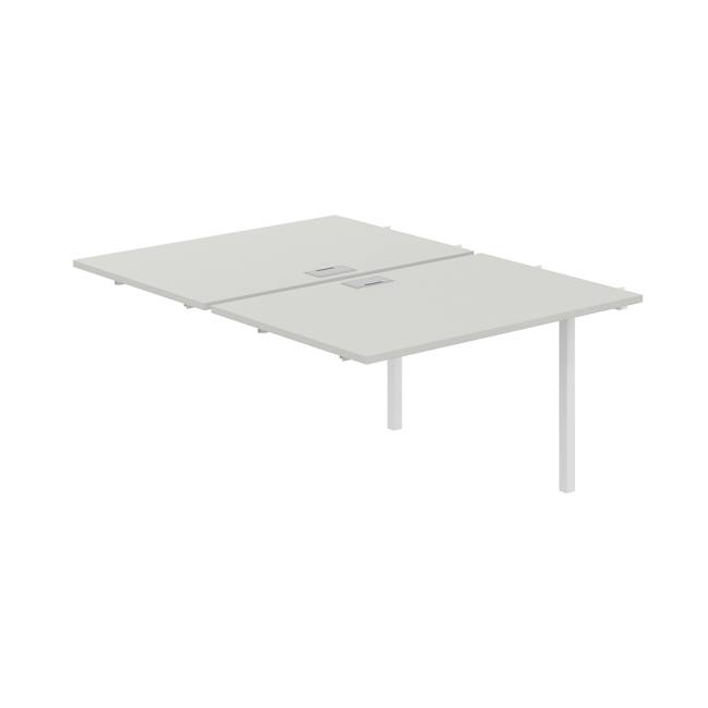 SG.217.SH.44.WH / Секция рабочей станции 1200х1638х750 / профиль: 40х40 белый; столешница: серый бархат