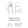 Стул пластиковый барный Spyker Stool белый 475х460х1025 мм