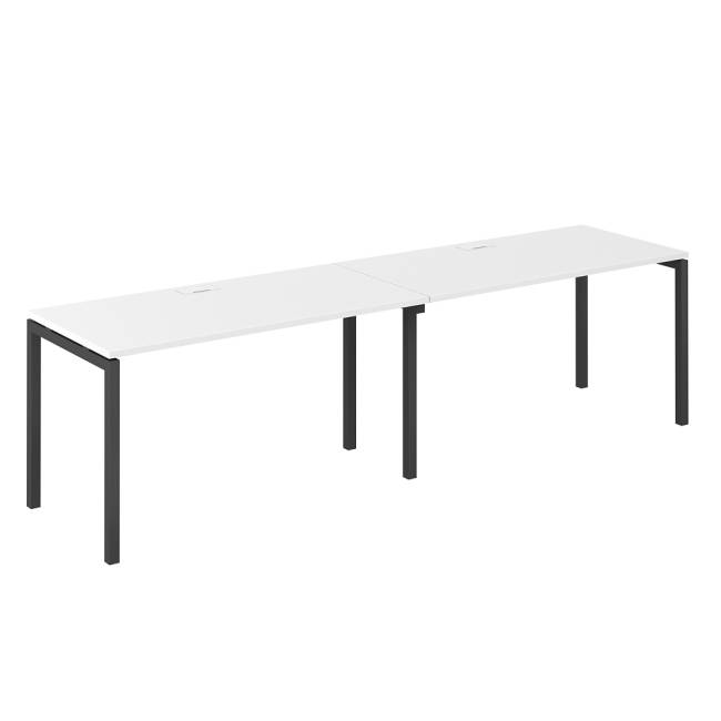 SG.229.WH.44.AN / Рабочая станция s-b-s 3200х800х750 / профиль: 40х40 антрацит; столешница: белый