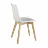 Стул с обивкой Natural Zebra Pop отбеленный бук, белый 480х510х820 мм