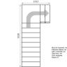 Модульная лестница Статус 180 3240-3420, Серый, Сосна, Нержавеющая сталь