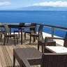 Стол пластиковый плетеный Tahiti коричневый 1800х940х750 мм