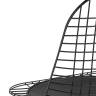 Стул обеденный Eiffel черный с черной подушкой