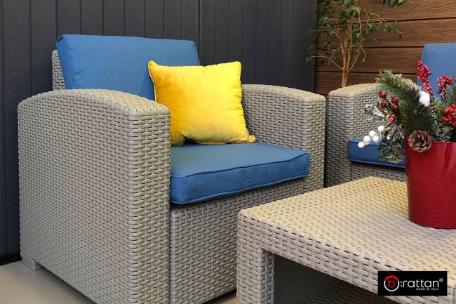 Комплект мебели Раттан Премиум 4 / Rattan Premium 4, серый