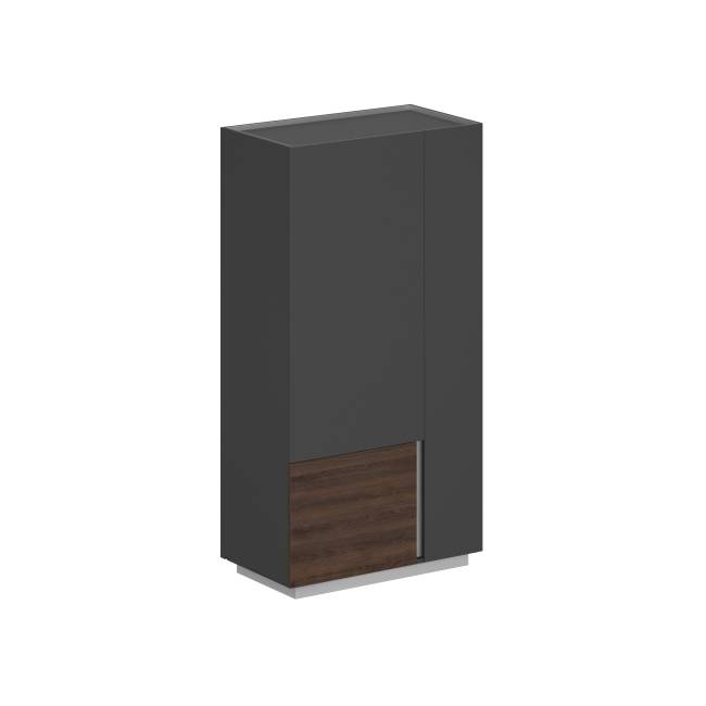 OL-20-15.OS.OS.DT.L / Шкаф 950x550x1520, левый / корпус: оникс серый, фасады: оникс серый / дуб табак