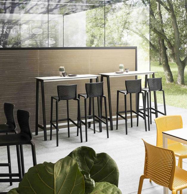 Стул пластиковый барный Spyker Stool тортора 475х460х1025 мм