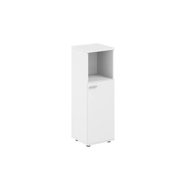 SG.844.WH.WH.R / Шкаф средний с нишей 400х400х1200, 1 дв., з.ст HDF, правый / корпус: белый; фасад: белый