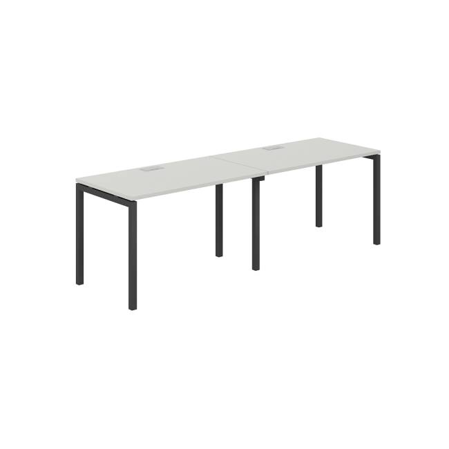 SG.222.SH.44.AN / Рабочая станция s-b-s 2400х700х750 / профиль: 40х40 антрацит; столешница: серый бархат