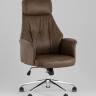 Кресло офисное TopChairs Neoma коричневый экокожа