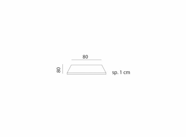 Столешница квадратная Piano Laminato 80x80 тортора 790х790х10 мм