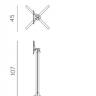 Подстолье металлическое барное складное Frasca High Folding Special табак 450х450х1070 мм