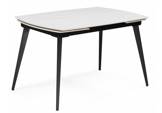 Aveiro 120(180)x80 белый мрамор / черный
