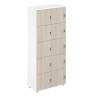 SG.820.WH.OL / Локер 10 ячеек 800х400х1866 / корпус: белый; фасады: дуб светлый