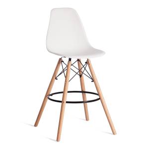 Стул барный Синди Бар Чаир/Cindy Bar Chair (мод.80-1)/1 шт. в упаковке дерево бук/металл/пластик, 50х51х109см, белый 70029/ натуральный белый дерево бук/металл/пластик