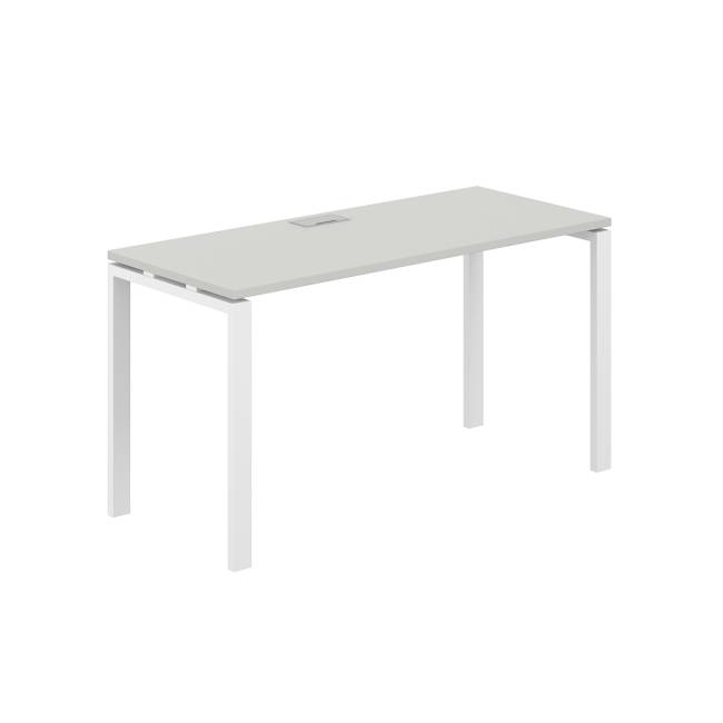 SG.202.SH.63.WH / Стол 1400х600х750 / профиль: 60х30 белый; столешница: серый бархат