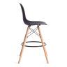 Стул барный Синди Бар Чаир/Cindy Bar Chair (мод.80-1)/2 шт. в упаковке дерево бук/металл/пластик, 50х51х109см, черный 3010/ натуральный (Комплект из 2 шт.) черный дерево бук/металл/пластик