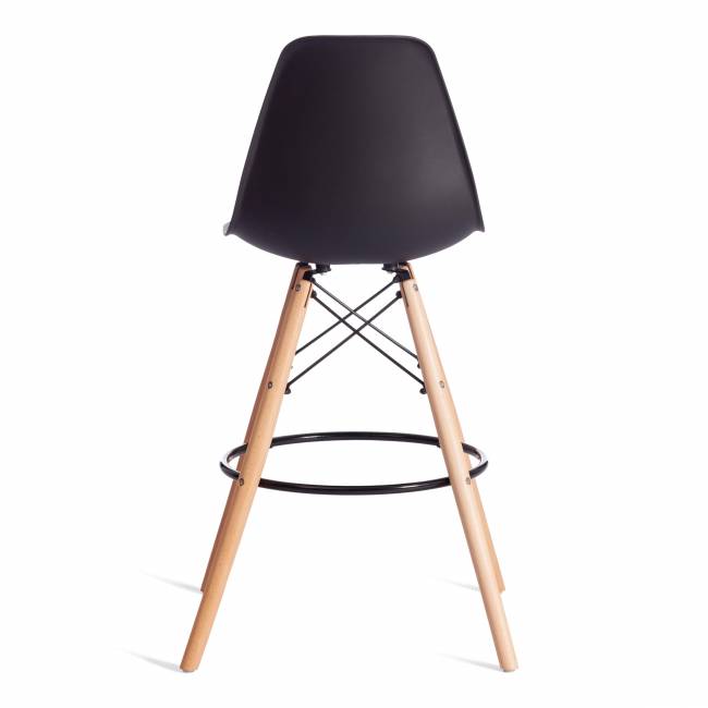 Стул барный Синди Бар Чаир/Cindy Bar Chair (мод.80-1)/2 шт. в упаковке дерево бук/металл/пластик, 50х51х109см, черный 3010/ натуральный (Комплект из 2 шт.) черный дерево бук/металл/пластик