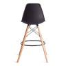 Стул барный Синди Бар Чаир/Cindy Bar Chair (мод.80-1)/2 шт. в упаковке дерево бук/металл/пластик, 50х51х109см, черный 3010/ натуральный (Комплект из 2 шт.) черный дерево бук/металл/пластик