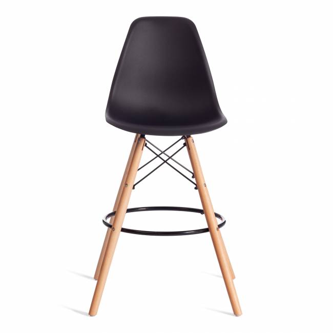 Стул барный Синди Бар Чаир/Cindy Bar Chair (мод.80-1)/2 шт. в упаковке дерево бук/металл/пластик, 50х51х109см, черный 3010/ натуральный (Комплект из 2 шт.) черный дерево бук/металл/пластик
