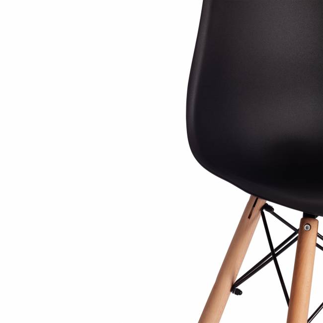 Стул барный Синди Бар Чаир/Cindy Bar Chair (мод.80-1)/2 шт. в упаковке дерево бук/металл/пластик, 50х51х109см, черный 3010/ натуральный (Комплект из 2 шт.) черный дерево бук/металл/пластик