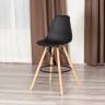 Стул барный Синди Бар Чаир/Cindy Bar Chair (мод.80-1)/2 шт. в упаковке дерево бук/металл/пластик, 50х51х109см, черный 3010/ натуральный (Комплект из 2 шт.) черный дерево бук/металл/пластик