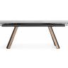Симмонс 180(260)x90 statuario titan gloss / черный / орех дуб монтана
