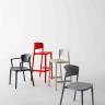Стул пластиковый полубарный Abuela Stool 67 песочный 500х440х910 мм