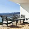 Столик пластиковый журнальный Ocean Table черный 900х450х450 мм