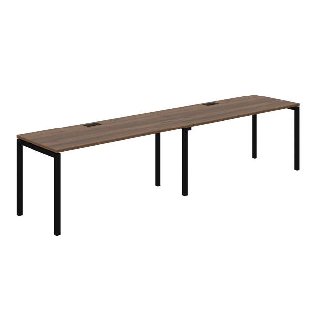 SG.228.DM.44.BL / Рабочая станция s-b-s 3200х700х750 / профиль: 40х40 черный столешница:  дуб модена
