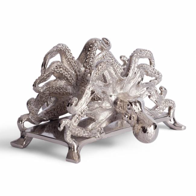Салфетница Secret de Maison Октопус/Octopus (мод. 9681) алюминиевый сплав, 18х15х9,5см, серебряный никель/nickel алюминиевый сплав