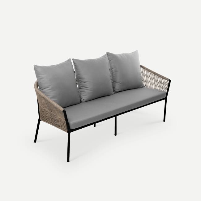Диван Patio 3ps (с упаковкой) Сицилия, RAL 9005 Чёрный янтарь, Zimmy 993 Диван Patio 3ps (с упаковкой) Сицилия, RAL 9005 Чёрный янтарь, Zimmy 993