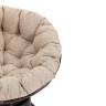 Кресло-качалка Папасан/Papasan (W 23/01 B) /с подушкой/ 115х78х104см, античный черно-коричневый, подушка рогожка, меланж Antique brown (античный черно-коричневый)