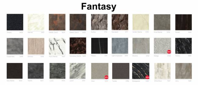 Столешница прямоугольная Werzalit Fantasy металл 800х1400х21 мм