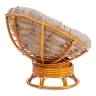 Кресло-качалка Папасан/Papasan (W 23/01 B) /с подушкой/ 115х78х104см, коньячный, подушка рогожка, меланж Cognac (коньяк)