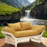 Диван Бинго ткань savana plus yellow, каркас лак