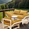 Диван Бинго ткань savana plus yellow, каркас лак