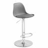 Барный стул Soft gray / chrome