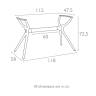 Подстолье пластиковое Air Legs Medium белый 1180х580х725 мм
