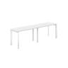 PR.221.WH.P59.WH / Рабочая станция s-b-s 2400х600х750 / профиль: 59х59 белый; столешница: белый