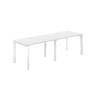 PR.223.WH.P59.WH / Рабочая станция s-b-s 2400х800х750 / профиль: 59х59 белый; столешница: белый