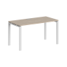 SG.207.OL.63.WH / Стол 1200х800х750 / профиль: 60х30 белый; столешница: дуб светлый