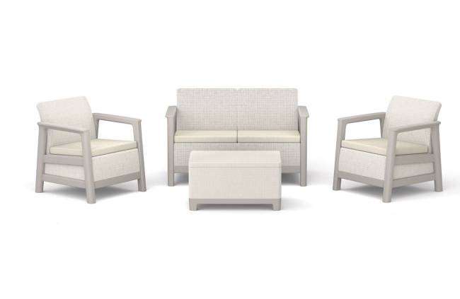 Комплект мебели Сканди (Scandi Linea 2 Seater Set) светло бежевый Комплект мебели Сканди (Scandi Linea 2 Seater Set) светло бежевый