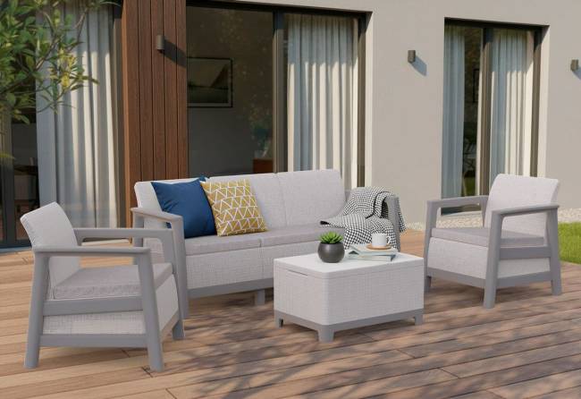 Комплект мебели Сканди (Scandi Linea 3 Seater Set ) пепельно серый